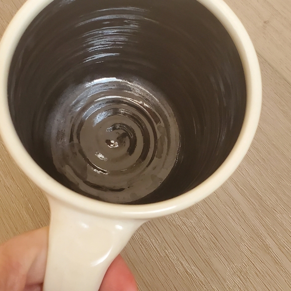 Artables Now & Zen Studio Coffee Mug Tea Let Us Be Thankful Pottery Flowers Gold - Picture 11 of 12